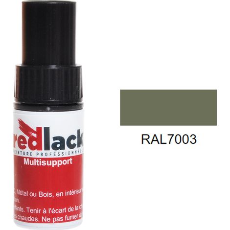 Flacon de retouche 9 ml – RAL 7003 – Gris mousse – Satiné – multisupport – Redlack