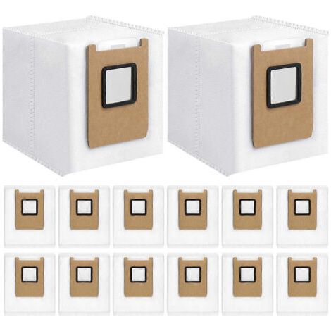 Lot de 14 sacs à poussière pour aspirateur robot Eufy E28 Omni/E25 Omni, grande capacité 3 L, sacs résistants à 4 couches indéchirables.