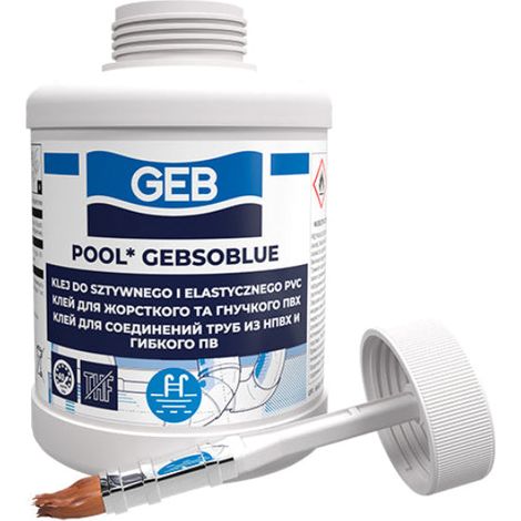 Pool Gebsoblue - Colle PVC souple et rigide spéciale vannes et raccords piscine 1L - Lot de 6