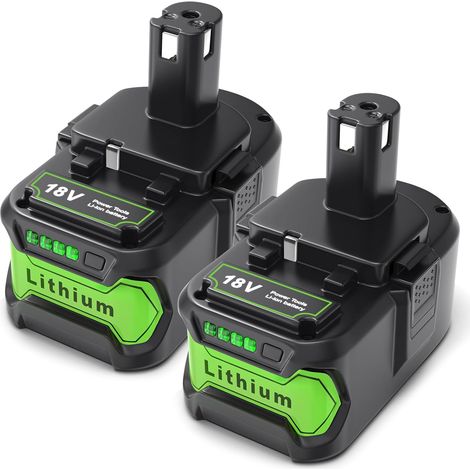5Ah Batterie pour Ryobi One+ 18V: 2-pièces Li-ION Batterie Kompatibel P108 RB18L50 RB18L40 RB18L25 BPL-1815 BPL-1820G BPL18151 BPL1820 P104 P105 P107 (1/5)