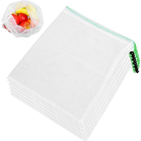 en filet respirant blancs lot de 6 en polyester pliables et