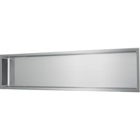 Edelstahl Wandnische 30 x 122 cm (gebürstet)