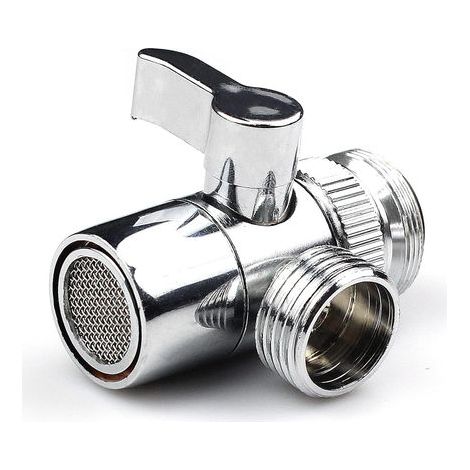 AGE 3 Voies Douche inverseur Diverter en Alliage et Collecteur-Universel Valve pour Pièce de Rechange de et D'évier de Cuisine ou de Salle de Bain M22 X M24 (1/5)