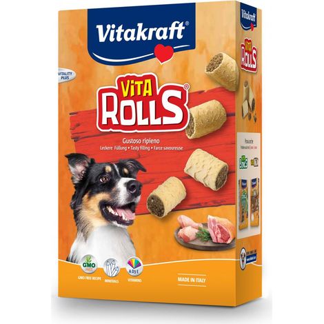 BISCOTTI PER CANE 'vita rolls' alla carne - cf. 400 gr.
