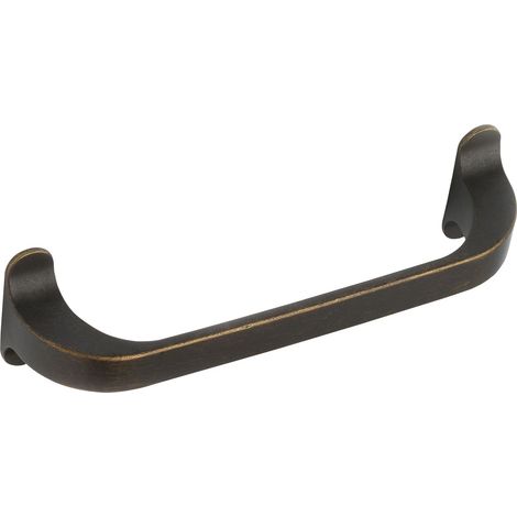 Furnipart Griff Locker LA 128mm - antiker Möbelgriff - Bügelgriff Breite 140mm, Zinkdruckguss antik braun
