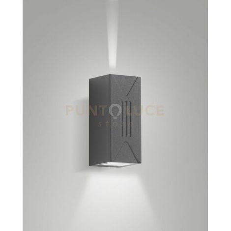 LULY APPLIQUE GRIGIO SCURO DA ESTERNO A LED 6W 3000K 500LM IP65 DOPPIA EMISSIONE 85° + 85°
