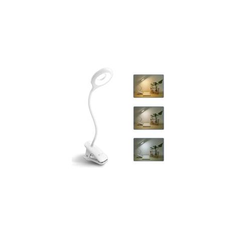 Wiederaufladbare, kabellose LED-Schreibtischlampe, 3 Farben und 3 Helligkeitsstufen, berührungsempfindliche Nachttischlampe mit Clip für Kinder, 28 LEDs, tragbare Leselampe zum Anklemmen für Bücher im