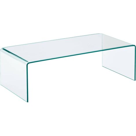 sweeek - Rechteckiger Couchtisch aus gehärtetem Glas (1/5)
