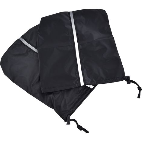 Housse antigivre universelle 190T en polyester argenté pour rétroviseur et mitigeur, bande réfléchissante, protection neige et givre, noir 33x27cm (1/5)