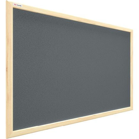 Tableau en Liège Gris avec Cadre en Bois 60x40cm