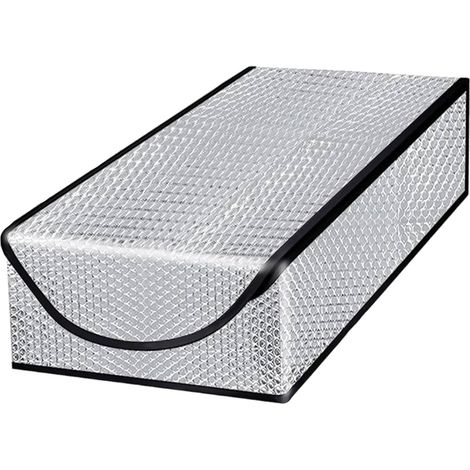 Housse d'isolation pour escaliers de grenier, 26.4 x 55.1 ignifuge Housse d'isolation pour escaliers de grenier avec fermeture à glissière, extra épais pour escaliers de descente (1/5)