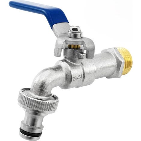 Grifo de agua de latón de primera calidad de 3/4'' de pulgada, Resistente al óxido y a las heladas para jardín, lavadora, verduras, 3/43/4 (1/5)