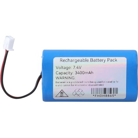 7.4V 3400mAh Rechargeable Batteries au Lithium-ION avec Connecteur XH2.54-2 Broches Fiche, pour l'électronique, Appareils d'éclairage, Lampe Torche (1/5)