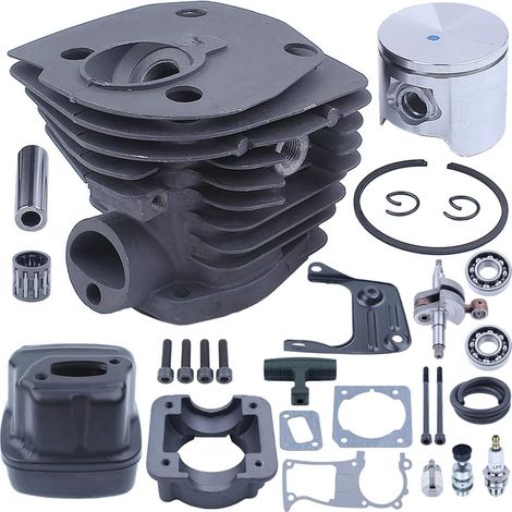 Kit de service Cylindre Vilebrequin Silencieux Piston, pour tronçonneuse Husqvarna 350 Pièces, 537 25 30 02, 503 89 44 01, 503543901, 503 54 39-01, 503 85 80 71, 503858071, 503 86 28 03 (1/5)