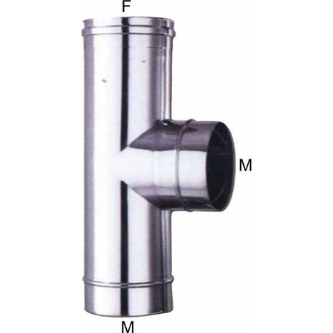 ALA 8018915012591 Gomito a T inox AISI 316L sistema ALA INOX MP connessione maschio-femmina guarnizione siliconica termoresistente colore Acciaio