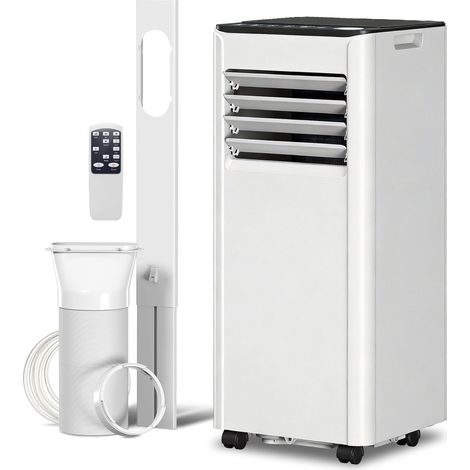 Climatiseur mobile 7000 BTU 4-en-1 froid déshumidificateur ventilateur minuterie 26 m² blanc