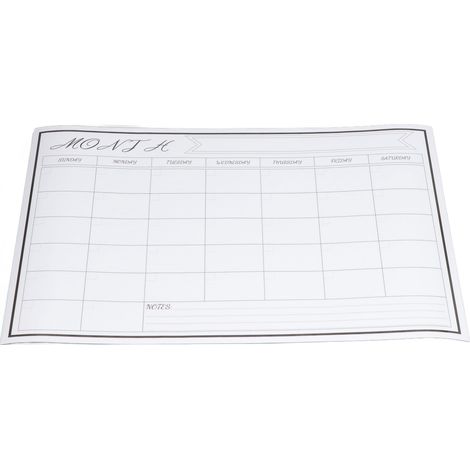 Magnetische Whiteboard-Aufkleber 42,5 x 30 cm, wiederverwendbar, leicht zu reinigen, Wochenraster, trocken abwischbar (1/5)