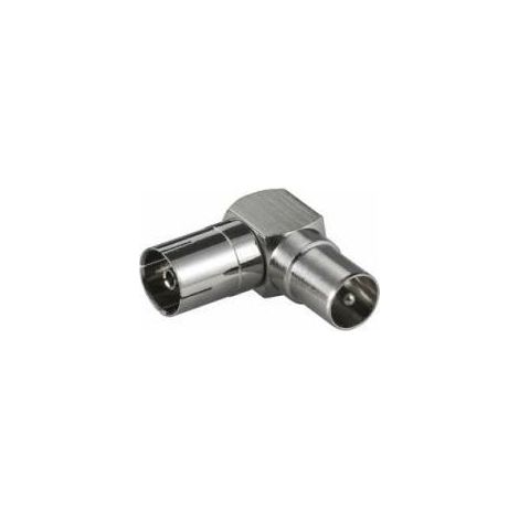 Adaptateur Tv-Sat coudé Fiche-F rapide m-f