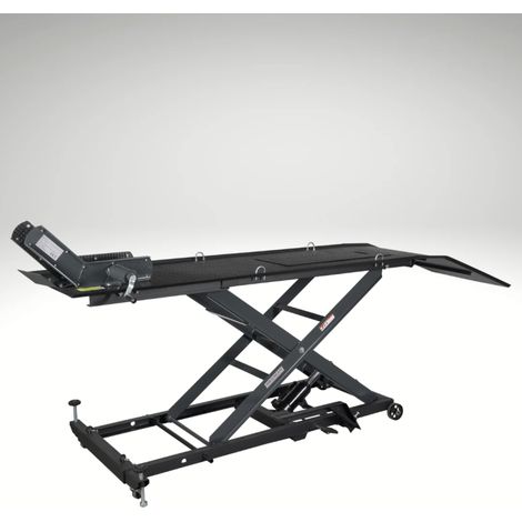 Bpac – Table élévatrice moto hydraulique 450 kg – Longueur 1,80m – Largeur 60cm – Hauteur levée 78cm – Rampe d'accès 80cm