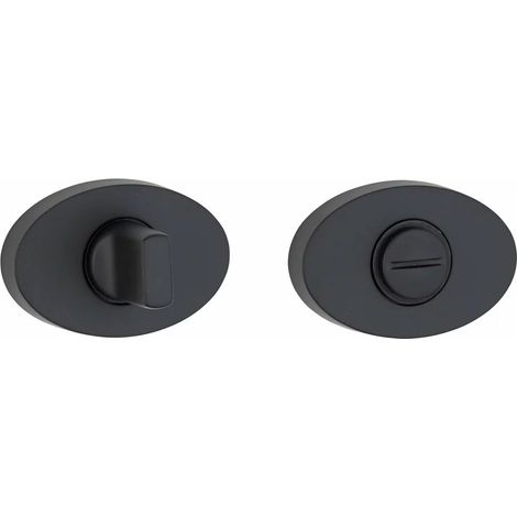 Paire de rosaces GRAN PRIX, condamnation, alu noir mat - (1/2)