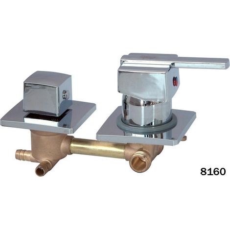 Grifo mezclador de ducha SY-8160, barra mezcladora de ducha, grifo de ducha de pared cromado, latón (1/3)