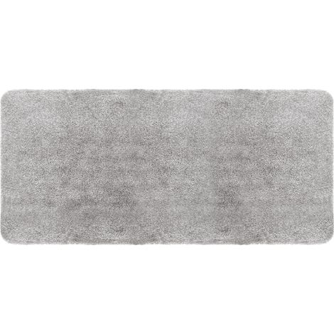 Tappeto in Finta Pelliccia Sintetica Tinta Unita Effetto Rabbit A Pelo Lungo Vellutato Decorativo Super Morbido Scendiletto Passatoia Camera Cucina Corridoio Grigio - 60x140 cm (1/4)