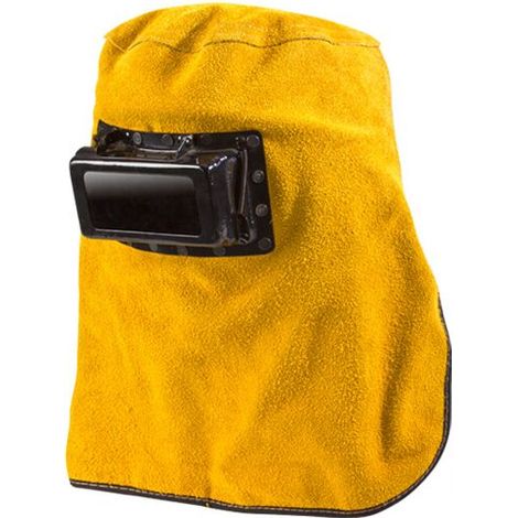 Casque de soudage en cuir, masque de soudage avec lunettes de sécurité (1/3)