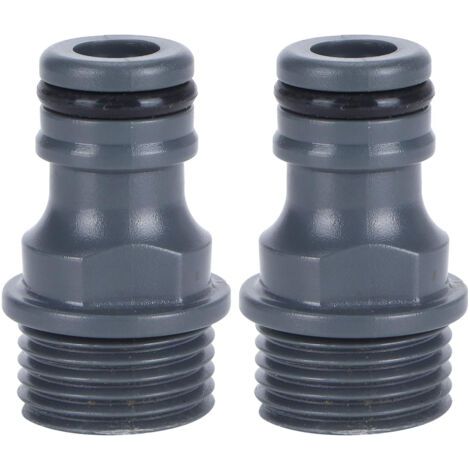 (Paquet de 2) connecteur rapide de tuyau d'arrosage mâle, connecteur de tuyau d'eau en PVC, adaptateur de robinet, machine à laver d'arrosage de jardin