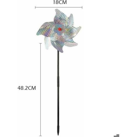 10pcs Répulsif à oiseaux épouvantail - Moulin à vent réfléchissant Sûr et efficace - Jardin verger ferme (1/4)