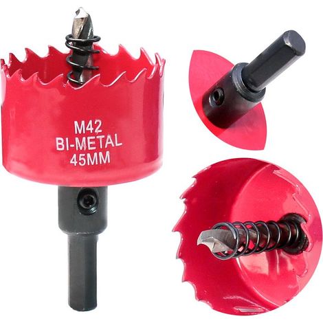 Scie-cloche bi-métal HSS avec mandrin pour bois et métal 35 mm (1/5)