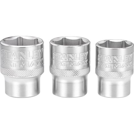 Stanley Conjunto de Adaptadores 1/2 FatMax, set de 3 adaptadores (21 mm, 22 mm, 24 mm), duradero y preciso, ideal para reparación y mantenimiento general (1/3)
