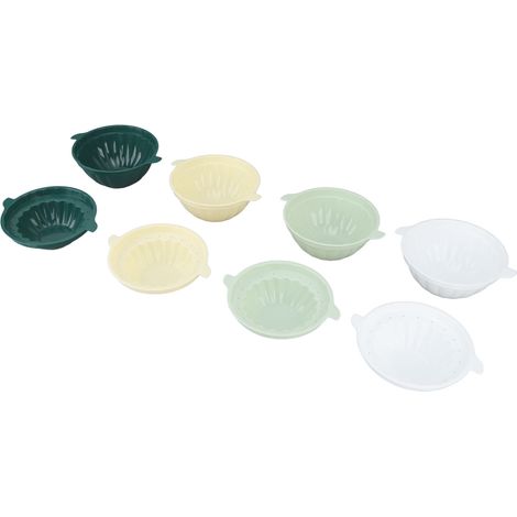 Bac à glaçons rond, facile à démonter et inodore, disponible en vert clair, vert foncé, blanc et jaune. Idéal pour les fêtes et les bars. (1/5)