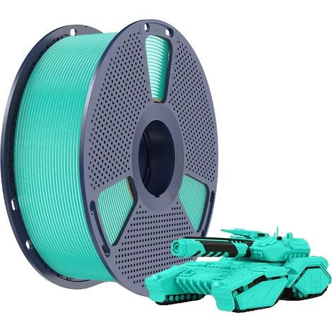 Filamento per stampante 3D, materiale PLA, diametro 1,75 mm, verde menta. (1/2)