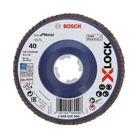 10 x BOSCH-A DISCO LAMELLARE XLOCK GR 40 D 115 MM