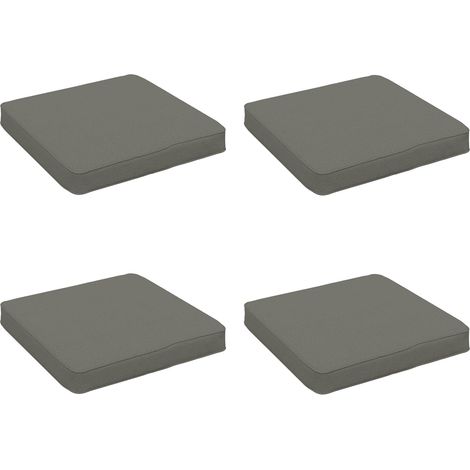 4-teilige Sitzkissen VUGHT 4 stk. 100 % Polyester Grau vidaXL (1/5)