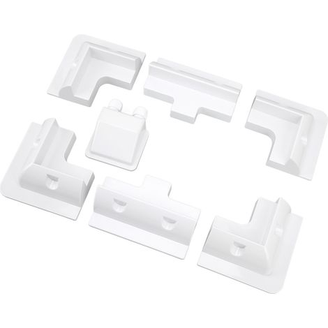 Kit de fixation pour panneaux solaires sans perçage, en ABS, 7 supports d'angle de toit blancs, pour camping-car, yacht ou bungalow. (1/5)