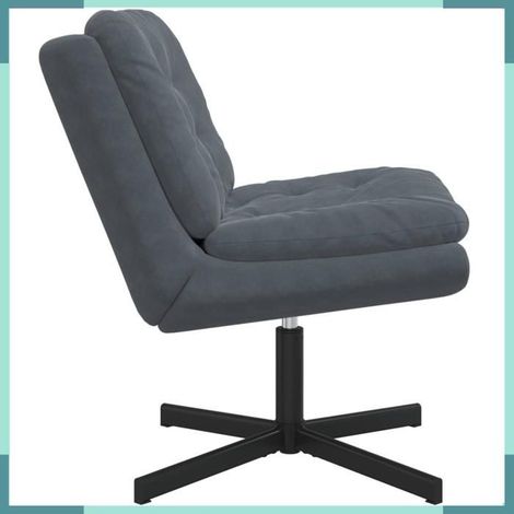 Fauteuil relaxant pivotant - 42007361 - Gris foncé - Velours - Ergonomique (1/5)