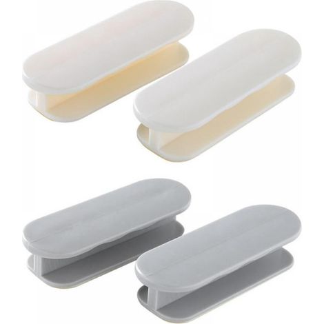 Poignées Autocollantes - Poignées Pour Porte En Plastique ABS - Pour Armoires De Cuisine Tiroirs Étals Vitres Coulissantes - 4 Pièces (1/5)