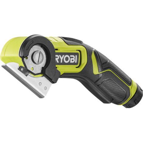 Ryobi – Mini-scie 4V USB Lithium – Lame 38mm – Capacité de coupe 6,4mm – Pour cuir, plastique et moquette – Sécurité renforcée - RCT4-0
