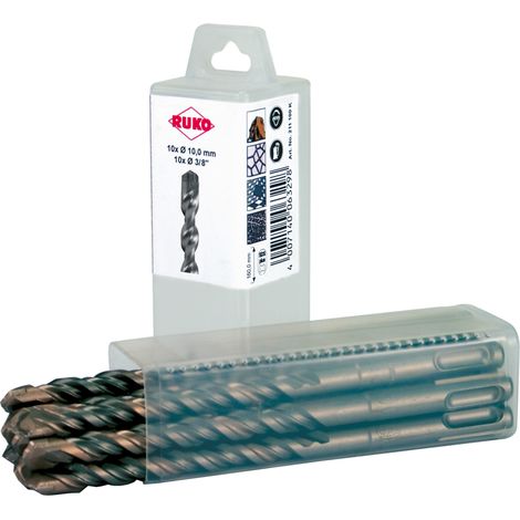 Ruko SDS-plus Hammerbohrer mit 3 Schneiden 10 Stk