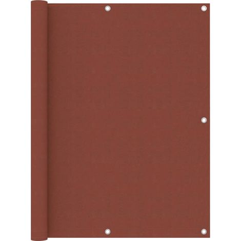 vidaXL Paravento da Balcone Terracotta 120x600 cm Tessuto Oxford