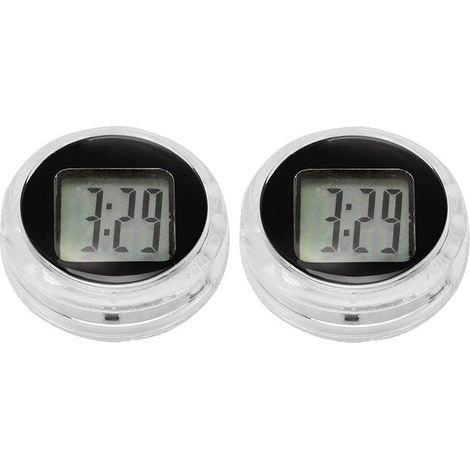 Mini-Universal-Motorraduhr, wasserdicht, selbstklebend, digital, 2,8 cm (1,1 Zoll) Durchmesser – 2er-Pack (1/5)
