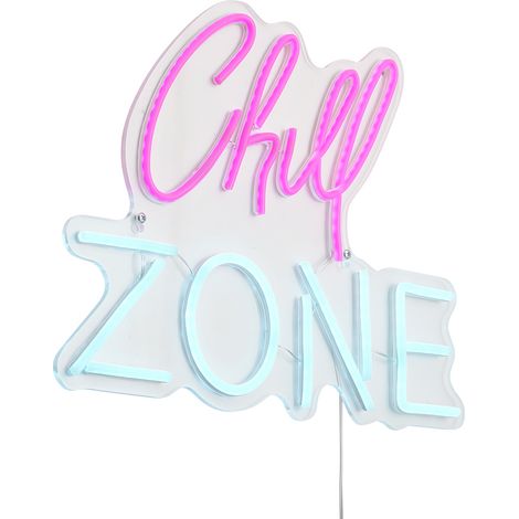 QAZQA Lampada da parete al neon rosa e blu con LED - Chill Zone (1/5)
