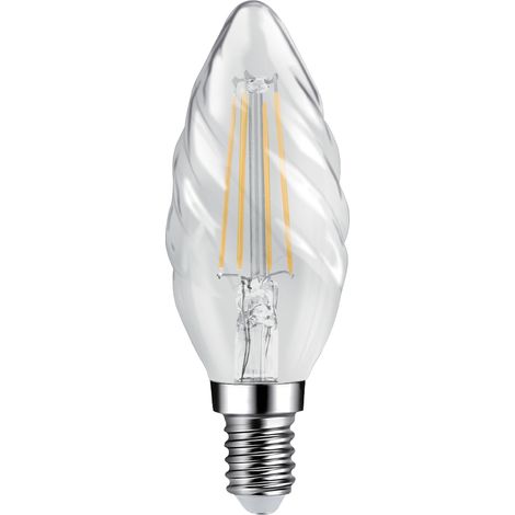 Alcapower Lampada LED Tortiglione 4W 510lm E14 4000K Bianco Naturale, Tecnologia a Filamento ad Alta Efficienza Energetica, Durata 25000 Ore