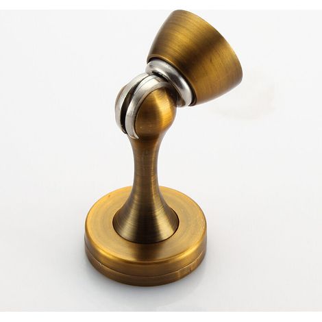 Lot de 2 butoirs de porte magnétiques en acier inoxydable avec fermeture douce pour porte murale robuste（Jaune）