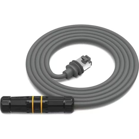 Elfcam - Câble Ethernet Starlink 15m avec Adaptateurs RJ45 Étanches - Compatible Gen 3 / Mini, Coupleur d’Extension et Réparation Inclus