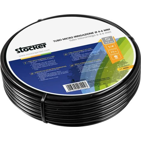 manguera de riego stocker 4-6 mm 25 m micro irrigación