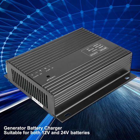 Chargeur batterie automatique pour groupe électrogène diesel 12V/24V 10A (1/5)