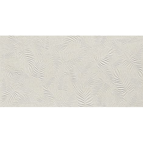 Carrelage effet Pierre 3D Gris Perle Foglia 80x40x0,85 cm Mat Volenza - Mur intérieur (vendu par carton de 1,28 m²) - RO'MA CARRELAGE