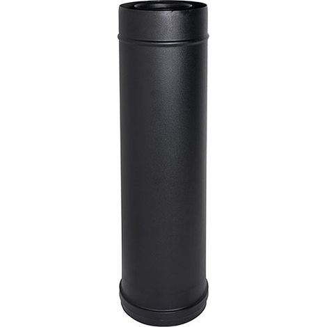 Conduit de fumée coaxial noir D. 80/130 L 0.5 m – Acier inoxydable AISI 316 – Conforme UNI 1856/2 – Pour poêle à granulés